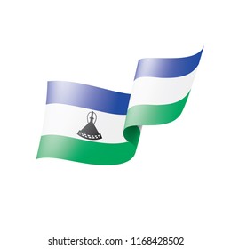 Lesotho flag, vector illustration on a white background