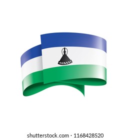 Lesotho flag, vector illustration on a white background