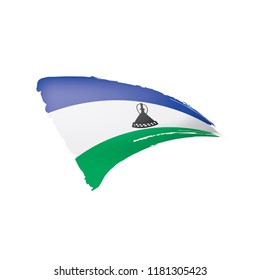 Lesotho flag, vector illustration on a white background.