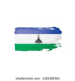 Lesotho flag, vector illustration on a white background.