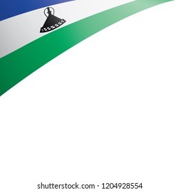 Lesotho flag, vector illustration on a white background