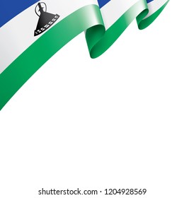 Lesotho flag, vector illustration on a white background