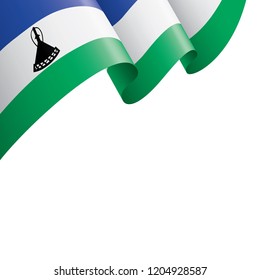Lesotho flag, vector illustration on a white background