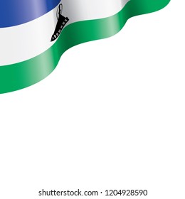Lesotho flag, vector illustration on a white background