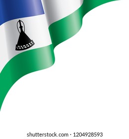 Lesotho flag, vector illustration on a white background