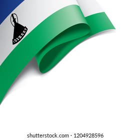 Lesotho flag, vector illustration on a white background