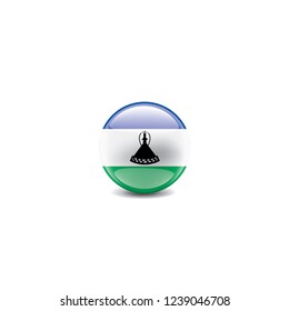 Lesotho flag, vector illustration on a white background