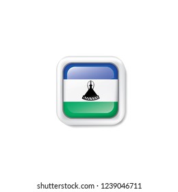 Lesotho flag, vector illustration on a white background