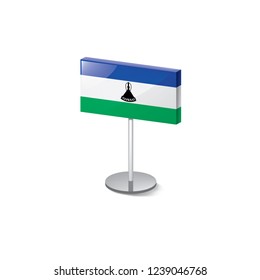 Lesotho flag, vector illustration on a white background
