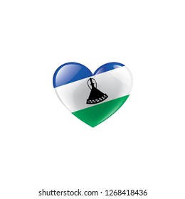 Lesotho flag, vector illustration on a white background