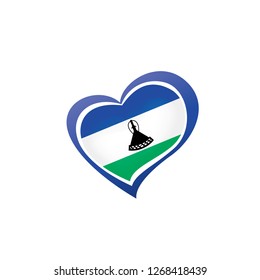 Lesotho flag, vector illustration on a white background