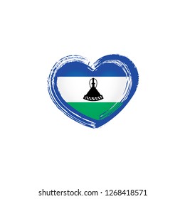 Lesotho flag, vector illustration on a white background