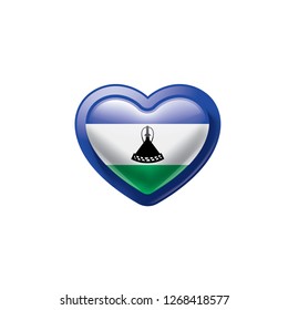 Lesotho flag, vector illustration on a white background