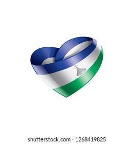 Lesotho flag, vector illustration on a white background