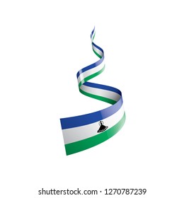 Lesotho flag, vector illustration on a white background