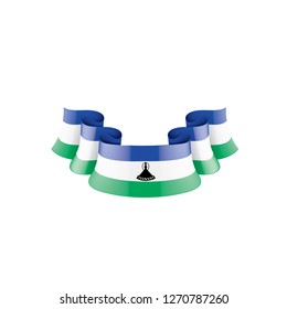 Lesotho flag, vector illustration on a white background