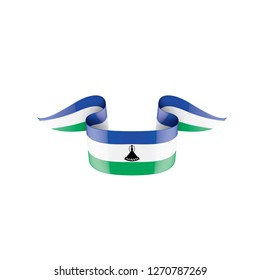 Lesotho flag, vector illustration on a white background