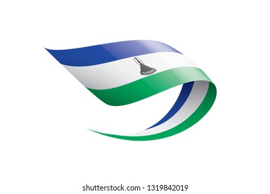Lesotho flag, vector illustration on a white background
