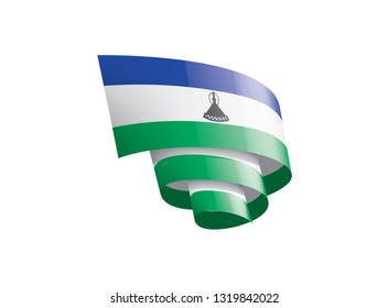 Lesotho flag, vector illustration on a white background