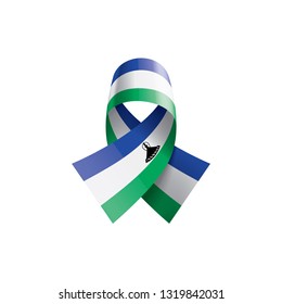 Lesotho flag, vector illustration on a white background