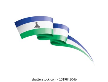 Lesotho flag, vector illustration on a white background