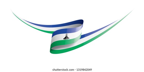 Lesotho flag, vector illustration on a white background