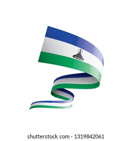 Lesotho flag, vector illustration on a white background