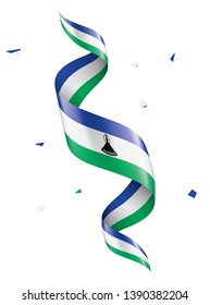 Lesotho flag, vector illustration on a white background
