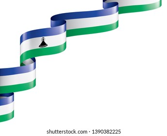Lesotho flag, vector illustration on a white background