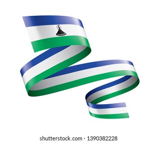 Lesotho flag, vector illustration on a white background