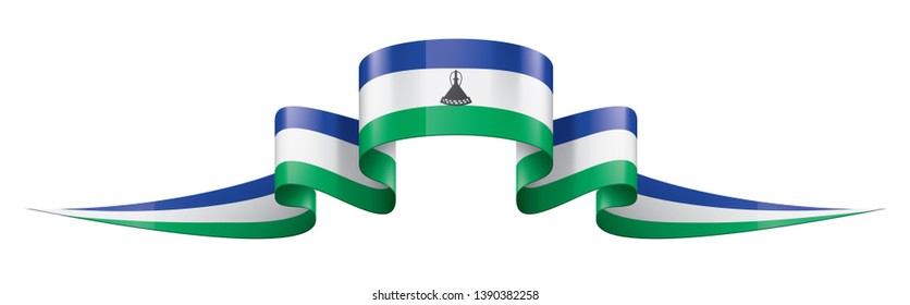 Lesotho flag, vector illustration on a white background