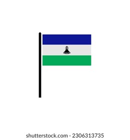 Juego de iconos de banderas de Lesoto, símbolo del símbolo del vector del día de la independencia de Lesoto