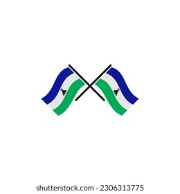Juego de iconos de banderas de Lesoto, símbolo del símbolo del vector del día de la independencia de Lesoto