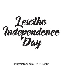 lesotho independence day, text design. Vector calligraphy. Typography poster. Usable as background.