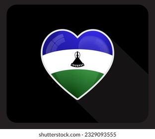 Lesotho Love Pride Flag Icon
