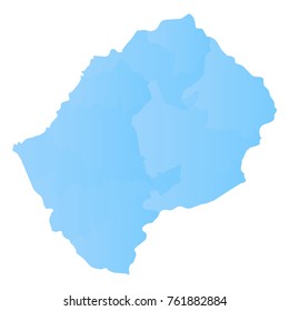 lesotho map - blue pastel graphic background . Vector illustration eps 10
