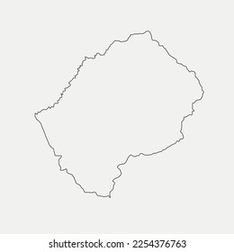 Lesotho map graphic element Illustration template design
