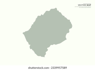 Lesotho map of green vector modern.