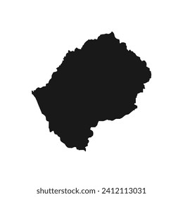 Diseño de ilustraciones de vectores de mapas de Lesoto