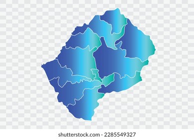 Lesotho Map teal blue Color Background quality files png