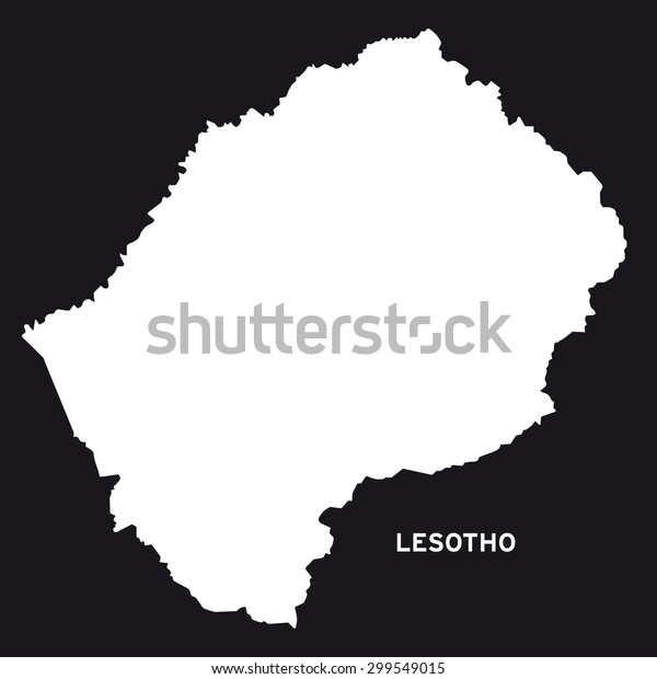 Lesotho Map Vector Stock Vector (Royalty Free) 299549015