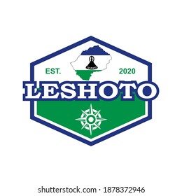 Lesotho Map Vector , Country Logo