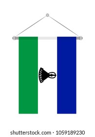 Lesotho national flag 