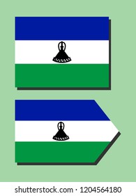Lesotho national flag 