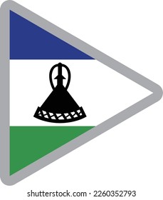 Lesotho national flag icon vector Illustration material
