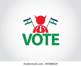 Lesotho Podium Evil Politician Vote