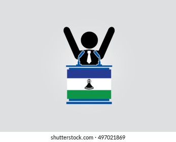 Lesotho Podium Politics Celebrate