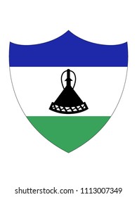 Lesotho Shield Flag