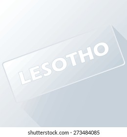 Lesotho unique button for any design. Vector illustration