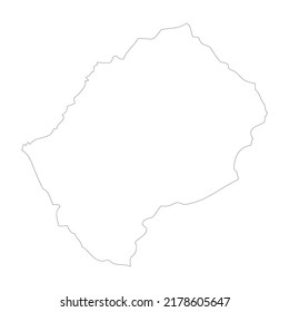 Esquema del mapa del país vector de Lesotho